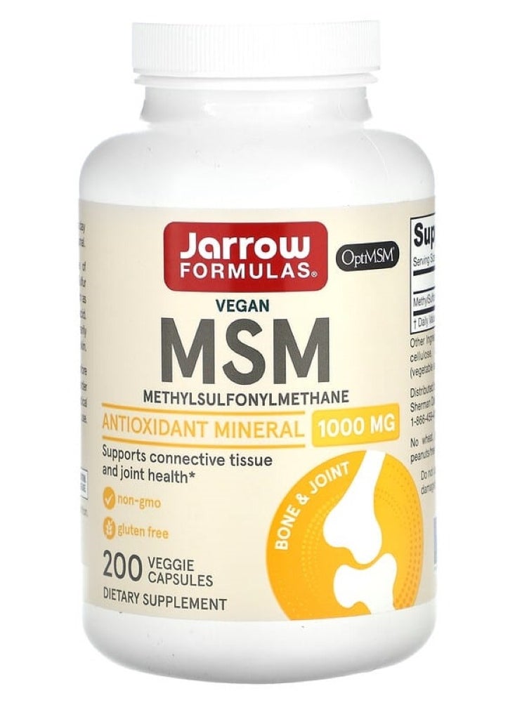 jarrow formulas MSM, 1,000 mg, 200 Veggie Capsules 