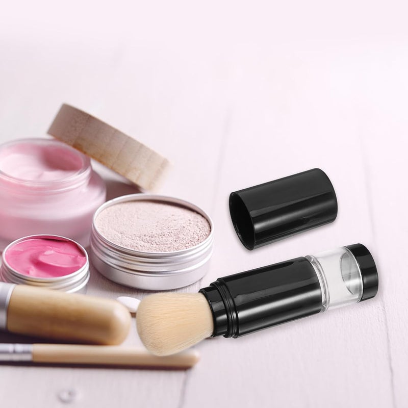Automatic Powder Blush Brush for Women, Portable Beige Face Makeup Brush with Soft Bristles, Facial Powder and Cheek Blush Applicator for Travel and Daily Use - Image 4