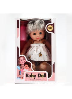Cross Border Vinyl Doll Baby Simulation Cute Doll 12 Inch 18 Rebirth Baby Soft Glue Girl Doll Toy-Height:12inch Blow Bottles With Straight Hair And Live Eyes (boys) + Bottle + Dinner Plate - Fruit Machine - Ice Cream