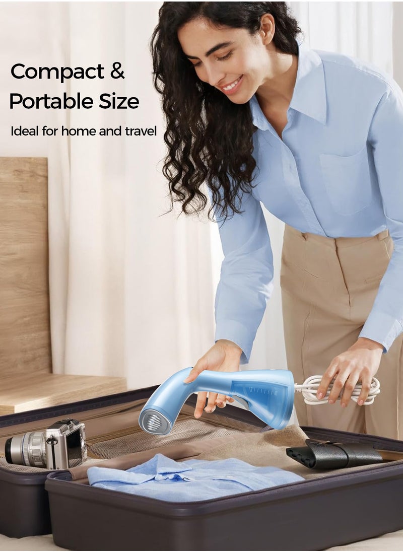 1500W Powerful Garment Steamer – Handheld Clothes Steamer for Wrinkle-Free Fabrics, Quick 25s Heat-Up 300ml Tank, Lightweight & Efficient – Ideal for Home & Travel