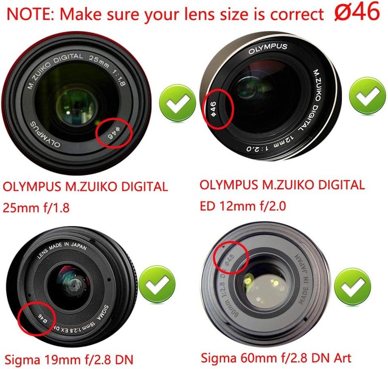 YRTIYO Z50 Lens Cap for Nikon Z50 w/NIKKOR Z DX 16-50mm, for Panasonic Lumix G9 G7 w/Lumix G Vario 14-42mm w/Vario PZ 45-175mm Lens (2 Packs) - Image 5
