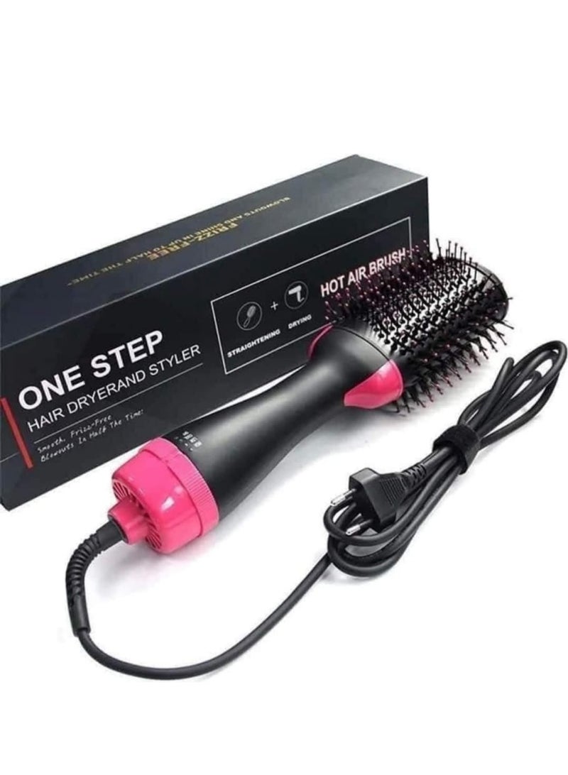 One Step 2 in 1  Hot Air Comb Hot Air Dryer Brush Styler & Volumizer Hair Straightener Curler Dry & Wet Use Hair Brush - Image 3
