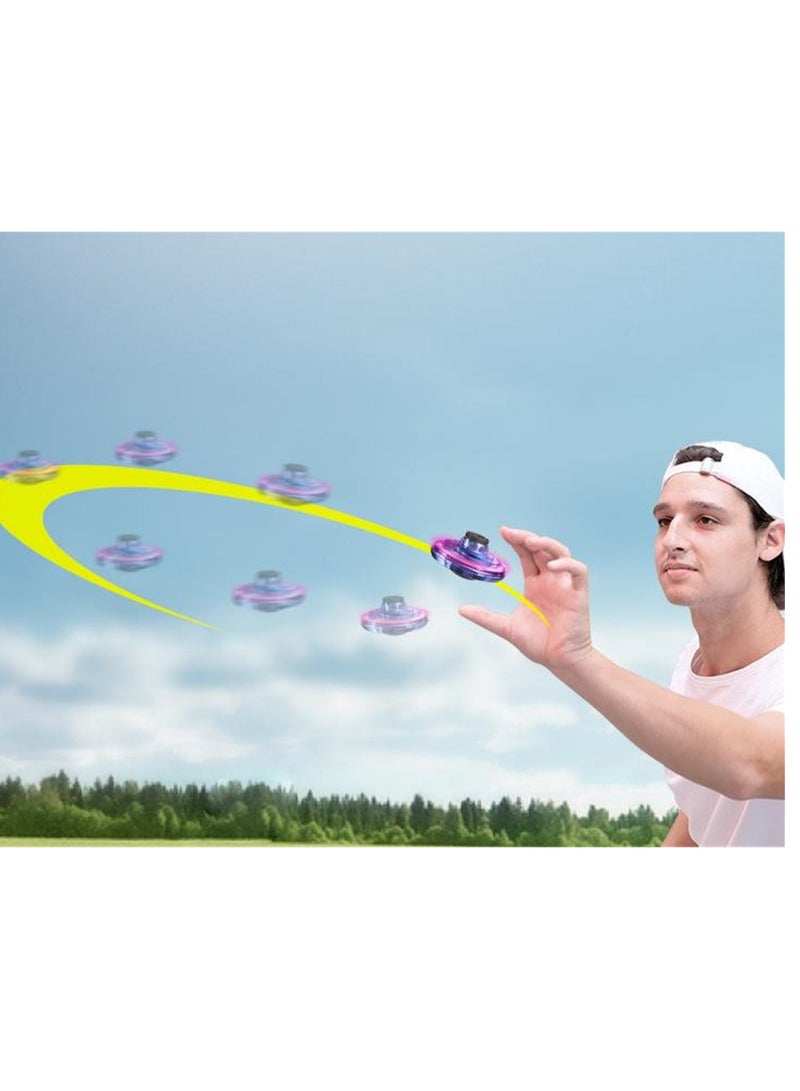 Glowing and rotatable mini fingertip interactive decompression flying top toy  - Image 3
