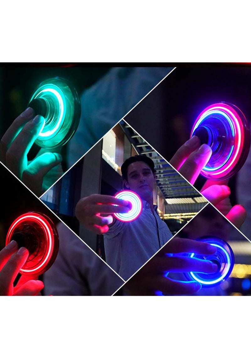 Glowing and rotatable mini fingertip interactive decompression flying top toy  - Image 4
