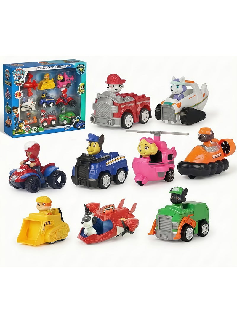 Paw Patrol Toys 9-Piece Durable Sturdy, Portable Paw Patrol Figures Toy Set For Children 7.5x5x5.5cm - Image 1