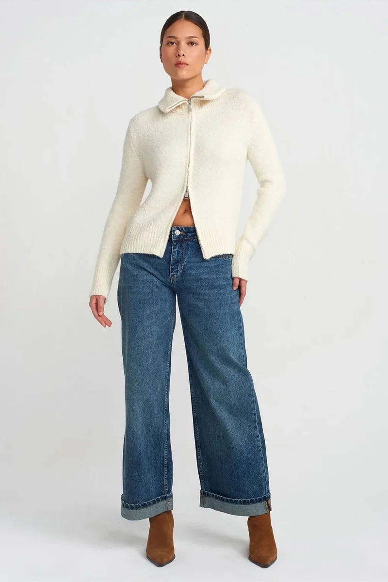 DILVIN Women's High-Waist Wide-Leg Jeans