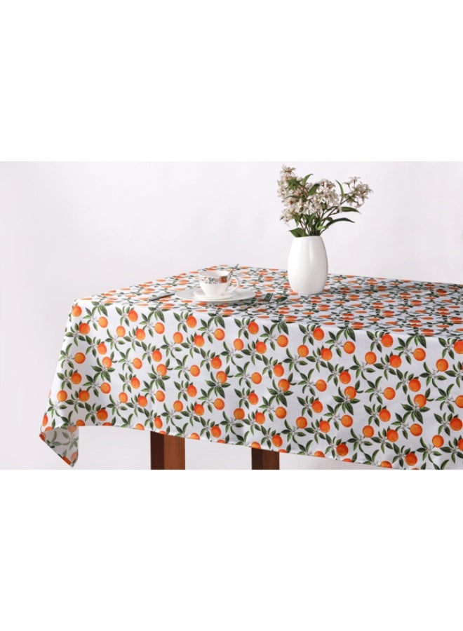 REVE Orange Printed Polyester Tablecloth Multicolor 150 x 250cm