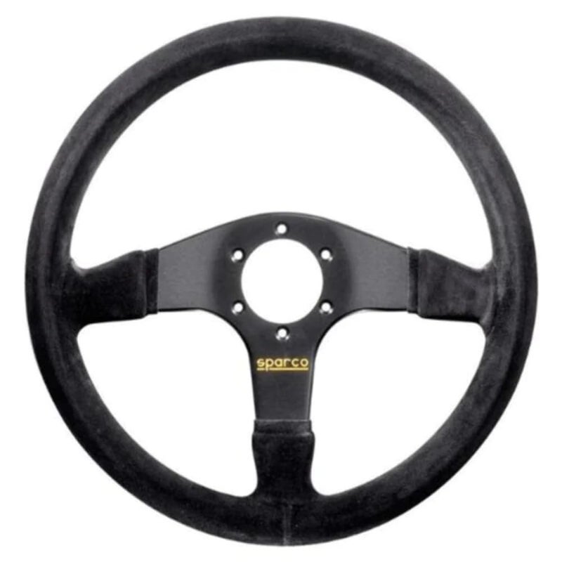 Sparco 015R375PSN Suede Steering Wheel, Black - Image 2