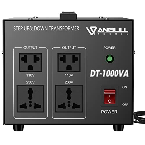 Anbull Voltage Converter 1000 Watt Voltage Transformer, 220V / 230V / 240 Volt to 110V / 120 Volt or 110V / 120 Volt to 220V / 230V / 240 Volt, Heavy Duty Step Up & Down Transformer Converter - Image 1