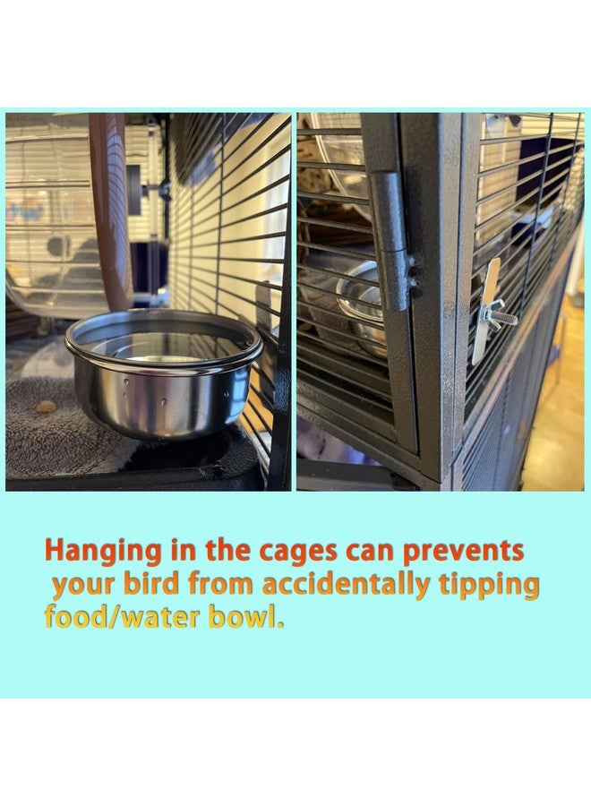 kathson Parrot Feeding Dish Cups,Stainless Steel Bird Food Water Bowl Parakeet Feeder Birds Cage Ball Toys with Clamp Holder for Cockatiel Macaw Budgies Small Animal Chinchilla (7 Pcs) - Image 4