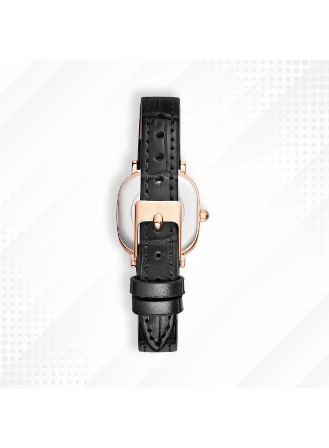 ECSTACY White Women's Genuine leather Analog Watch E25510-RLBW - 23 mm for Women | Best Price UAE
