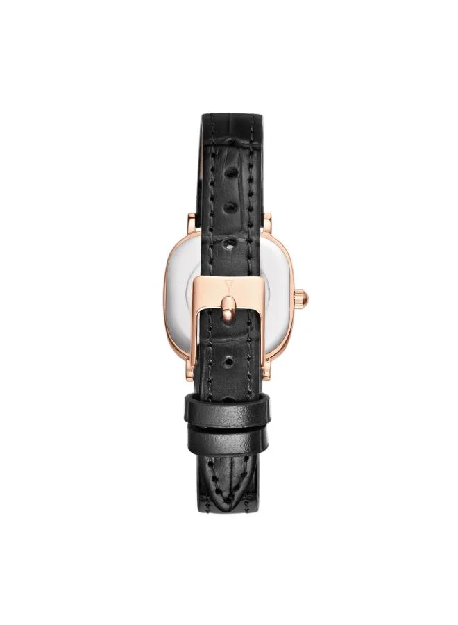 ECSTACY White Women's Genuine leather Analog Watch E25510-RLBW - 23 mm for Women | Best Price UAE