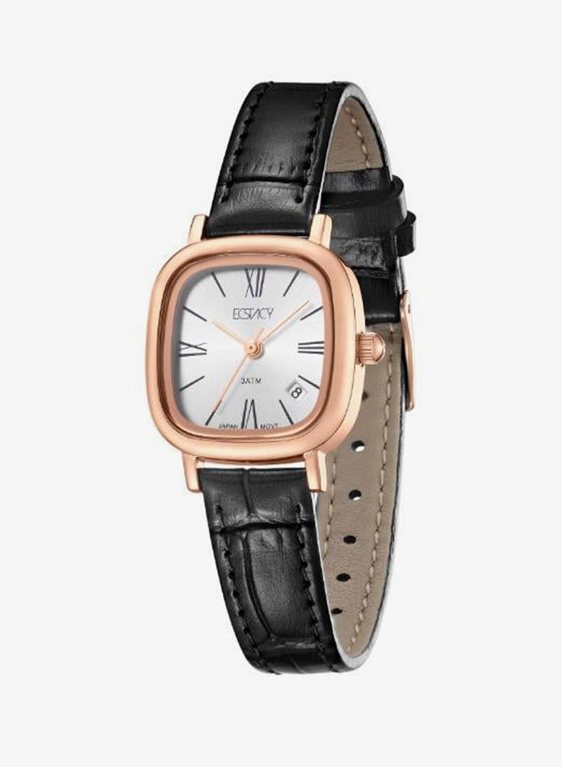 ECSTACY Women's Genuine leather Analog Watch E25510-RLBW - 23 mm - Image 2