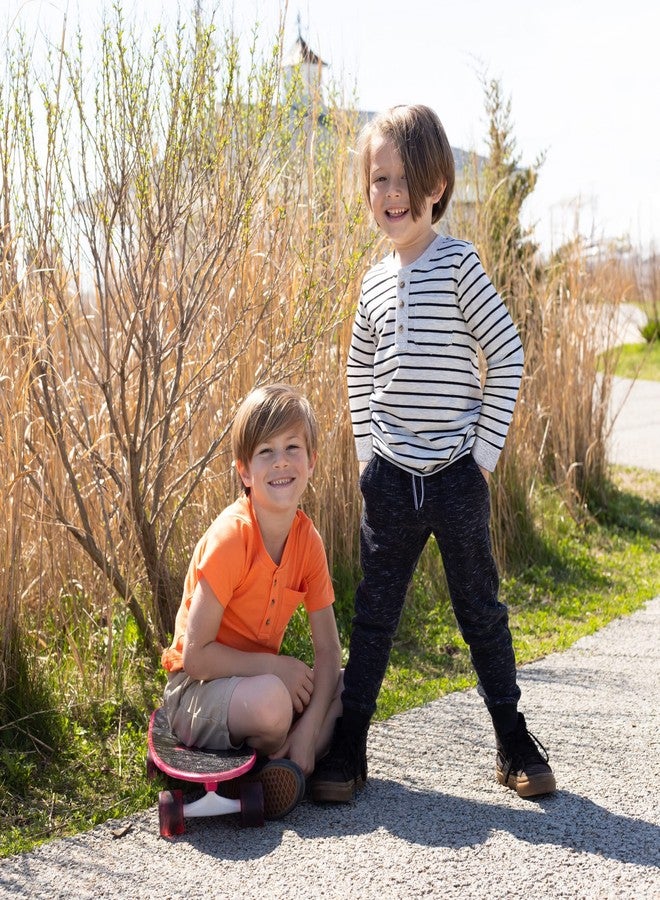 Brix Toddler Long-Sleeve Shirts - 3-Pack Henley Tee Shirts Striped Crewneck T. 2T - Image 2