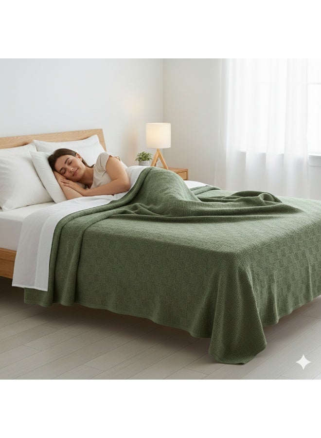 Nile Weave Elegant Egyptian Cotton Leno Throw Blanket – ultra-soft, lightweight, and beautifully crafted. Enjoy luxurious comfort, breathable warmth, and timeless sophistication in any room. - Image 2