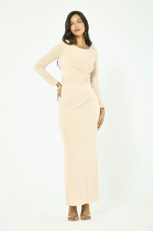Iyra Soft Twist Bodice Maxi Dress