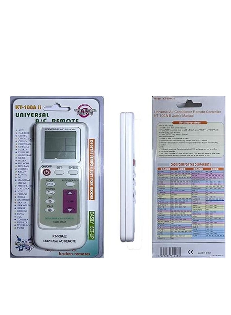 Kt-109II Multi-Colorful Universal A/C Remote Control for Air Conditioner, User Friendly AC Air Conditioning/Conditioner Remote Control Compatible - Image 4