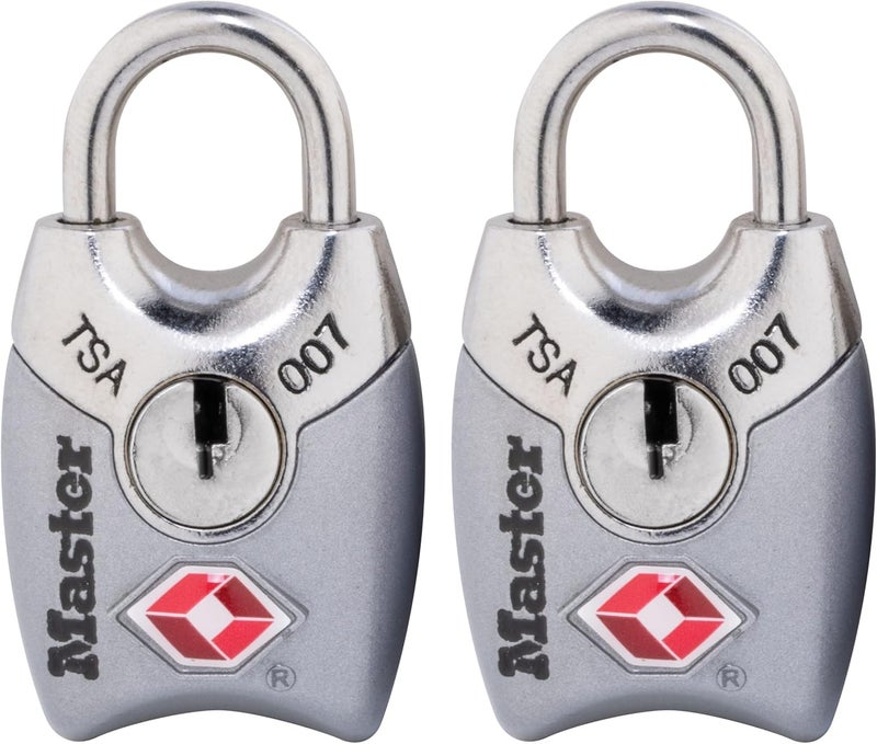 Master Lock 4689T TSA Approved Keyed Luggage Lock Set, 2 Pack, Durable Metal Body - Image 1