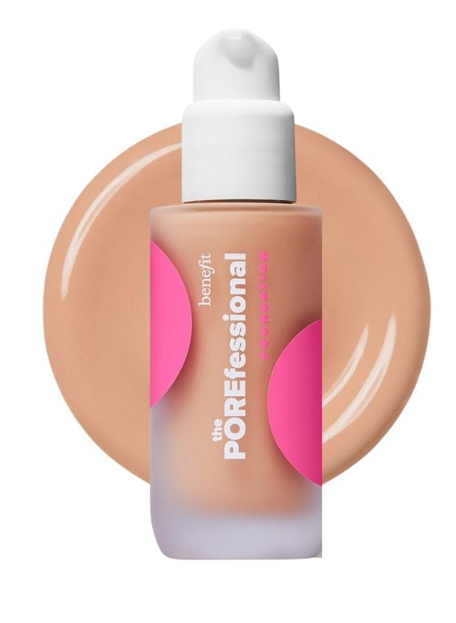 بينيفت كريم أساس ذا بورفيشنال من بينيفت كوزماتيكس لتنعيم وإخفاء العيوب مع النياسيناميد، 30 مل - درجة اللون 12N ميجور - لون خوخي محايد فاتح إلى متوسط، خفيف الوزن، يقلل من حجم المسام، كريم أساس يدوم طويلًا - Image 1