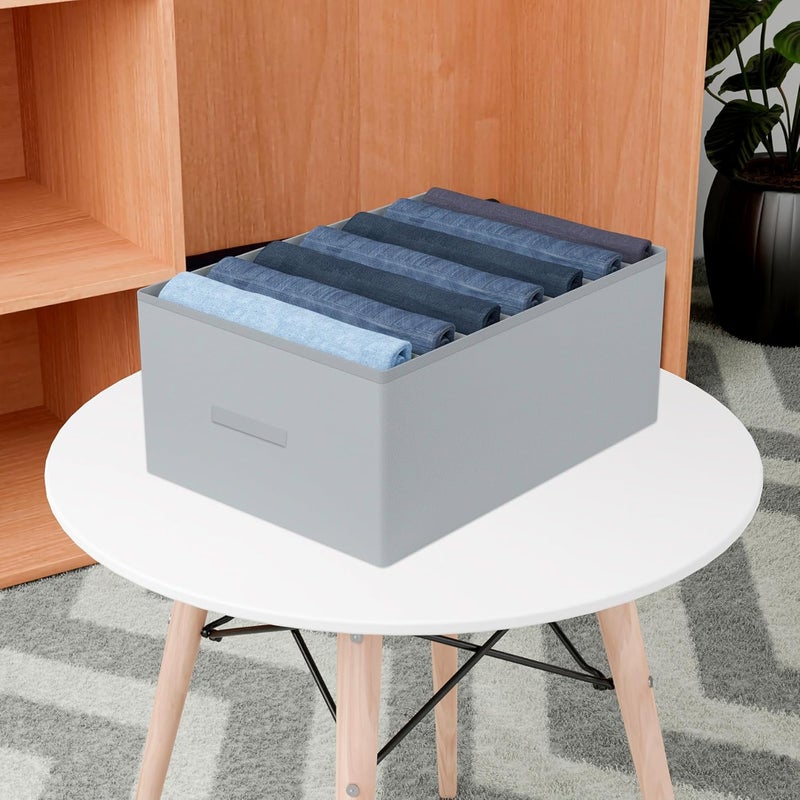 Kuber Industries Kuber Industries Trouser Box | Wardrobe Organizer | Clothes Organizer | Storage Box for Pants-Shirt-Sweaters-Bra Panty-Socks | Cloth Closet Organizer | M-L | Pack of 2 | Multicolor  - Image 2