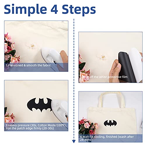 HTVRONT Iron on Patches for Clothing Repair, Multi-Color Fabric Patches Iron on for Denim Jean Repair Decorating Kit 20 Pieces Iron on Patch Size 3.7" by 4.9"(9.5 cm x 12.5 cm) - Image 2