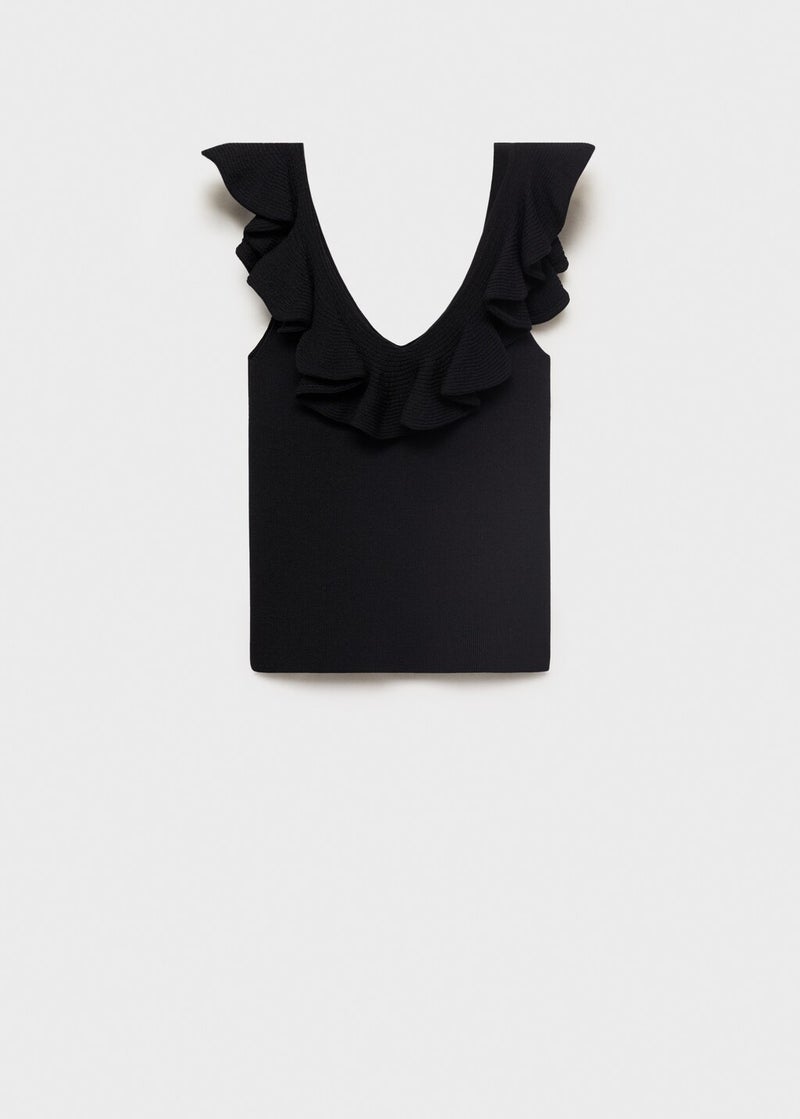 MANGO Ruffle Knit Top  - Image 5