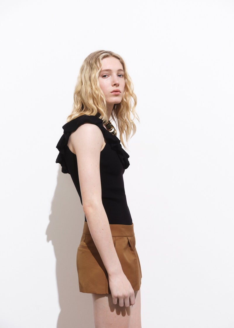 MANGO Ruffle Knit Top  - Image 3