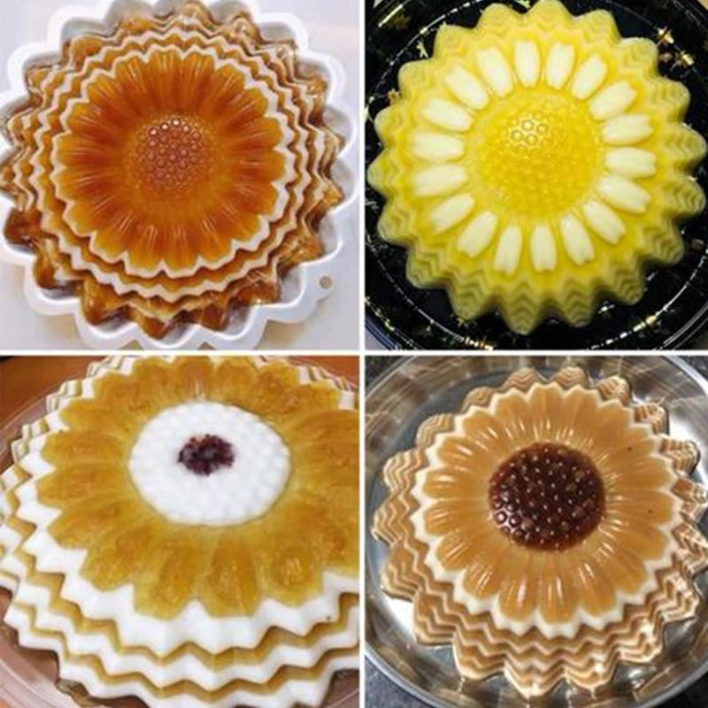 SADYFON Sunflower Shaped Flower Shaped Cake Pan Aluminum Cake Decorating Mould Birthday Wedding Anniversary Party Cake Baking Pans Tins Bakeware Tool - Image 3