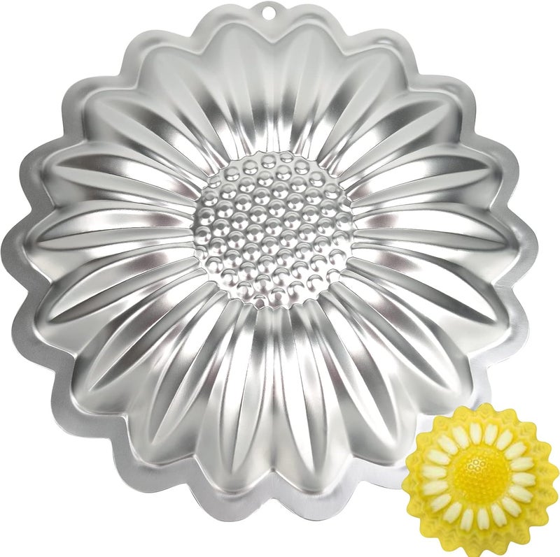 SADYFON Sunflower Shaped Flower Shaped Cake Pan Aluminum Cake Decorating Mould Birthday Wedding Anniversary Party Cake Baking Pans Tins Bakeware Tool - Image 1