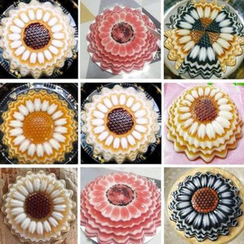 SADYFON Sunflower Shaped Flower Shaped Cake Pan Aluminum Cake Decorating Mould Birthday Wedding Anniversary Party Cake Baking Pans Tins Bakeware Tool - Image 4