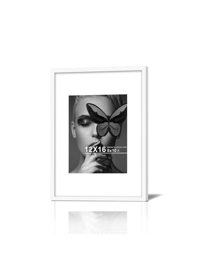 Art Street Synthetic Document Large Size Wall Photo Frame, Big Frames For Wall Artwork, Certificates, Picture & Photographs Home Decor(12x16 Inch, Matted To: 8x10 Inch, White) - Image 3