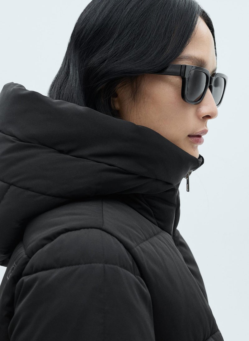 MANGO Hood Quilted Coat  - Image 3