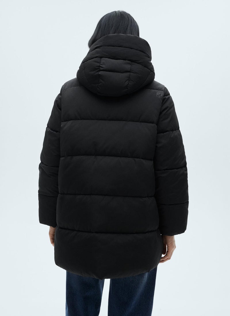 MANGO Hood Quilted Coat  - Image 2