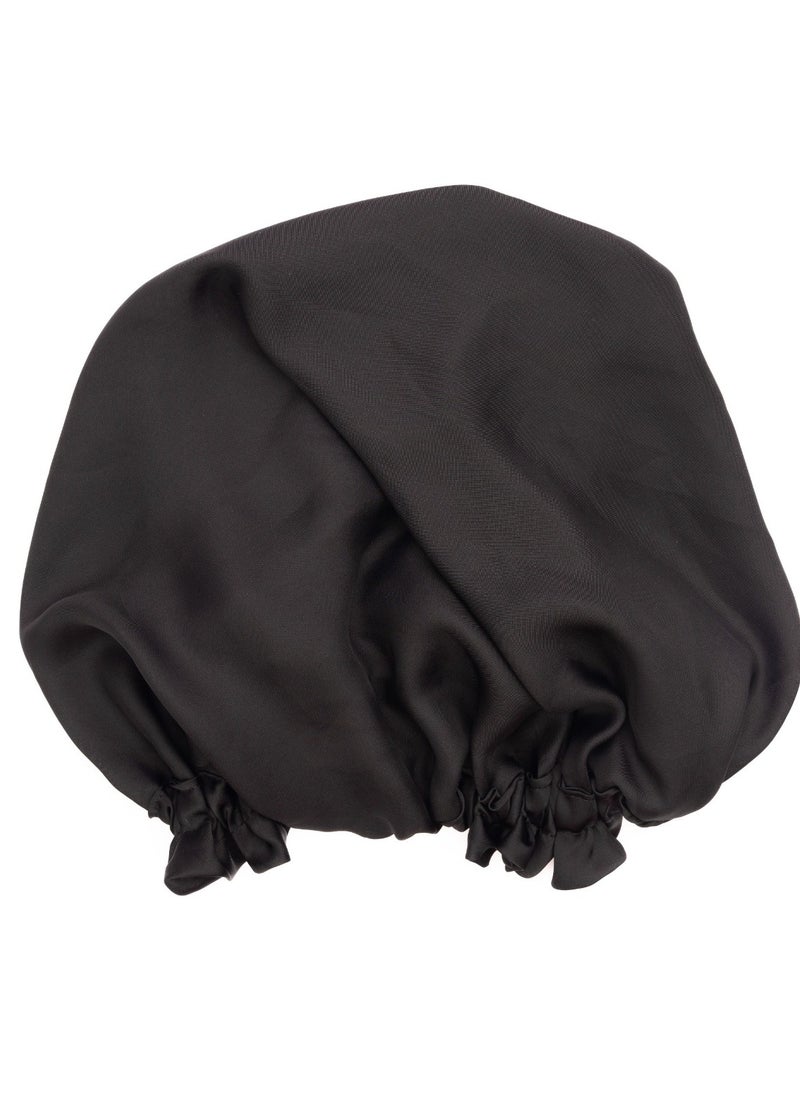 Hers - satin bonnet (black) they prevent hair damage while sleeping. - Image 1