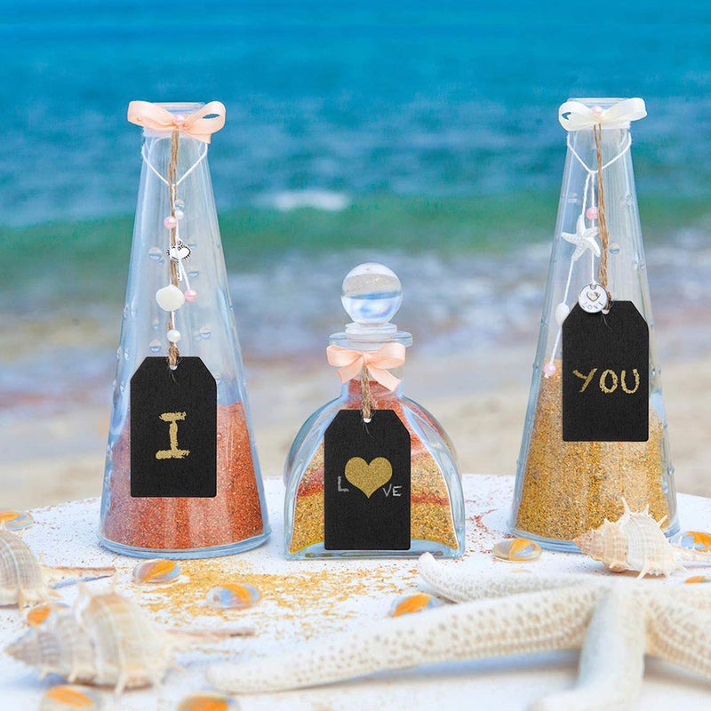 64 Pcs Decorative Bottle Labels Wedding Chalkboard Tags Multi-function Labels - Image 5