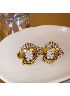 نيبمينينت Vintage Jewelry Medieval Marking Earrings Light Luxury High Sense Court Style New 
