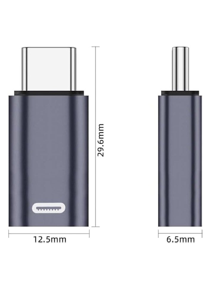 erorex - USB-C Male to Lightning Female Adapter, 3 Pack Type C to Lightning Connector with PD Fast Charging and Data Transfer for iPhone 15/15 Plus/15 Pro/15 Pro Max,iPad Air, White + Siliver + Black - Image 1