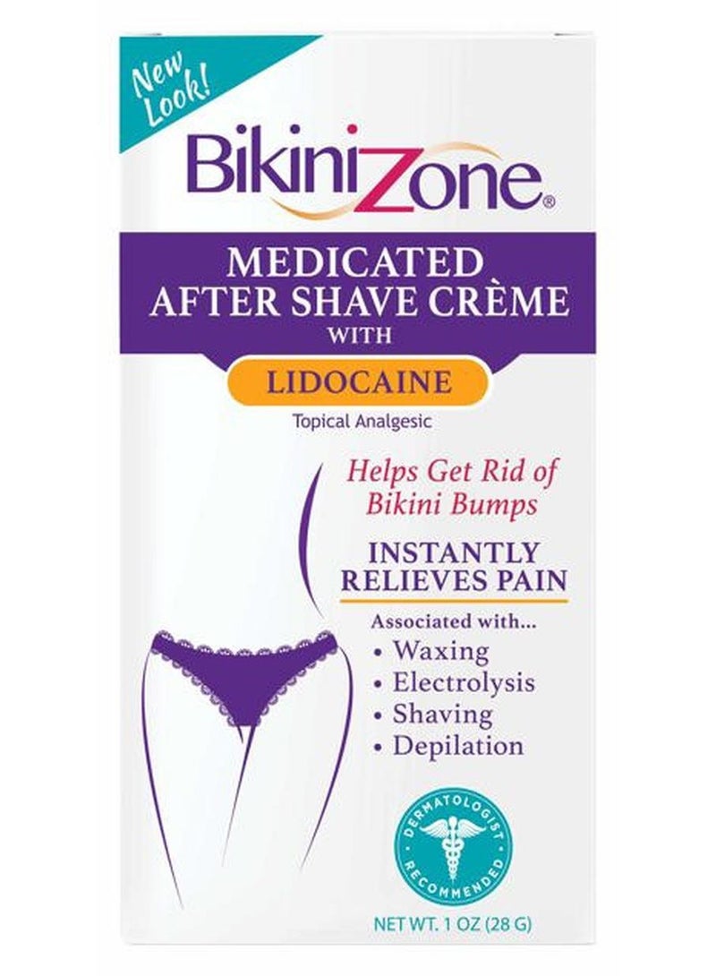Bikini Zone Medicated After Shave Crème with Soothing Lidocaine, 1 Oz, 1 Pack - Image 1