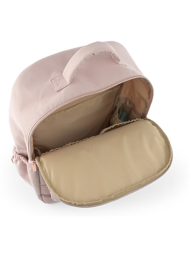 Little Story Quilted Diaper Backpack w/ Changing Mat - Pink - Image 5