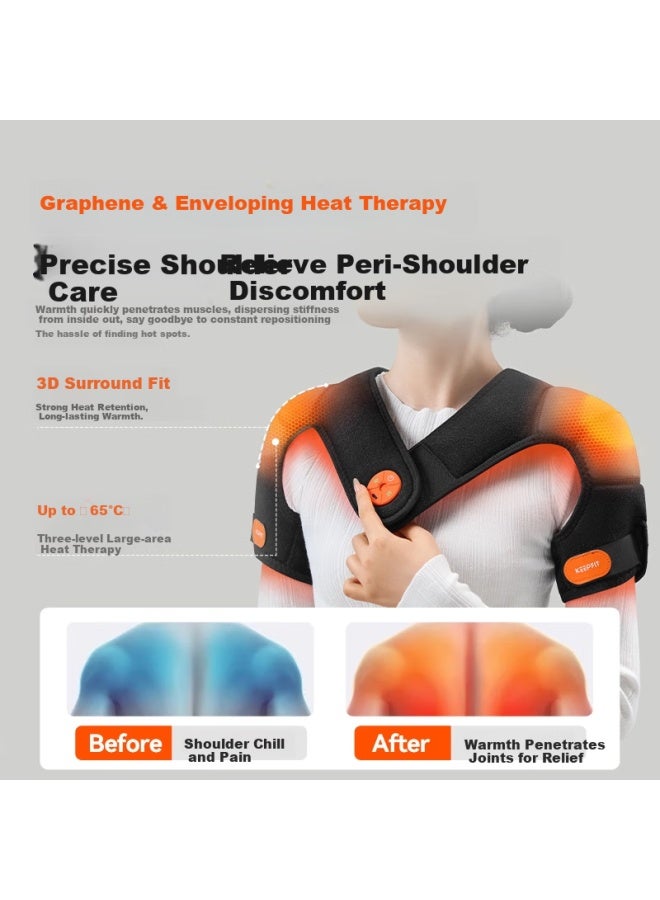 Keepfit Kepufei Shoulder Heat Therapy Moxibustion Massager For Shoulder And Neck, Electric Heating Shoulder Wrap, Warm Shoulder Support, Injury Recovery, Gift For Elders, Mother's Day, Women, Birthday - Image 1