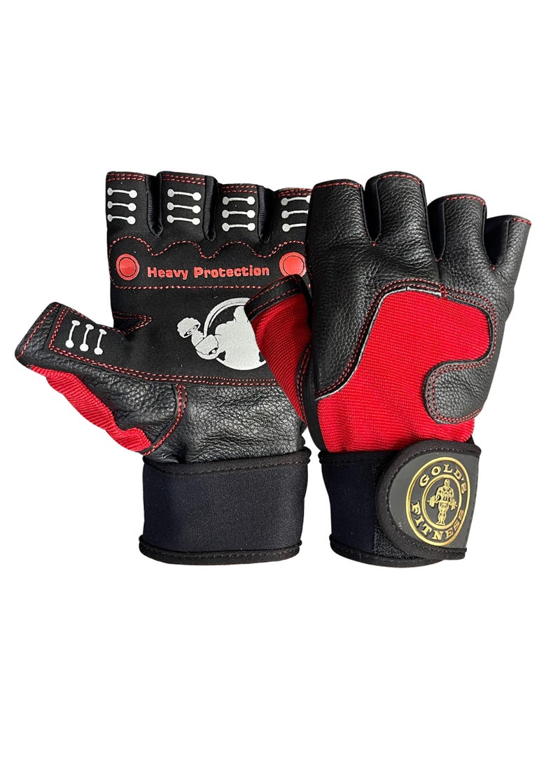 Spall - Weight Lifting Leather Gloves Short Strap power Lifting Gloves Strong Grip Palm Exercise Fitness Strengthen Gloves Home Gym - Image 1
