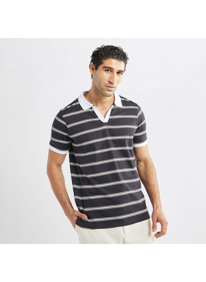FAV Striped Polo T-shirt with Short Sleeves  - Image 1