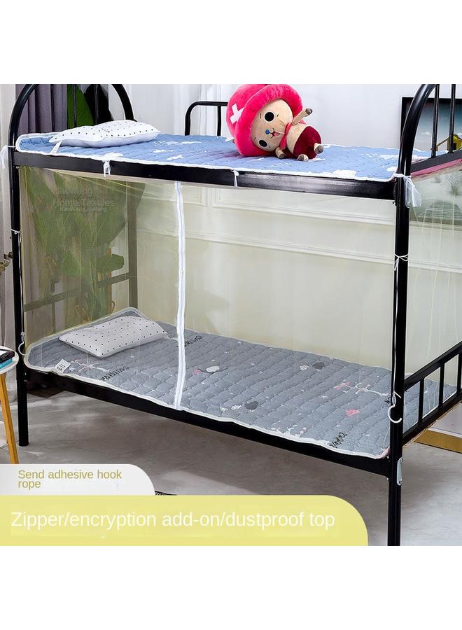Bluejw 9V7T Student Dormitory Mosquito Net 0.9m Bedroom With Zipper Encrypted Square Net 90cm Single 1.2 M 1 - Image 1