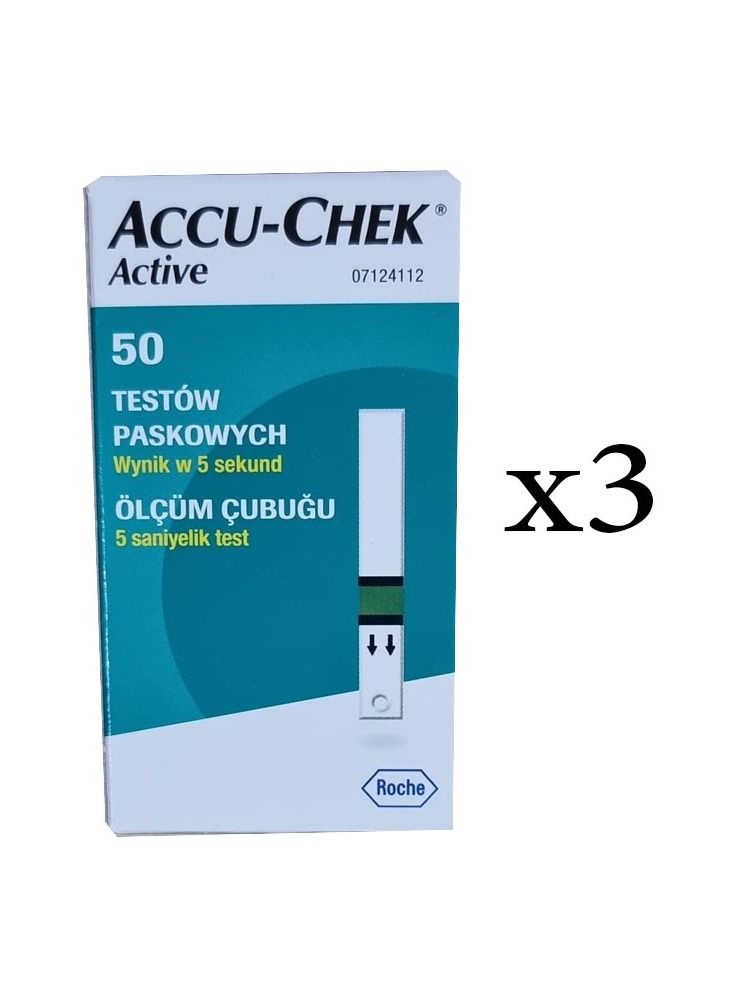 Generic Accu-Chek Active Strips 3 packs of 50 tablets each 