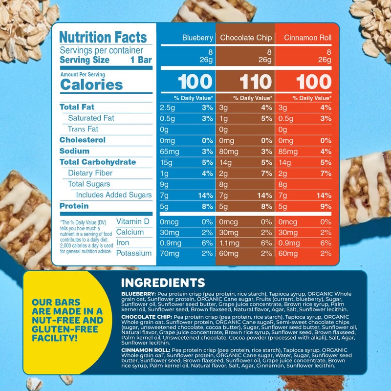 Blake's Seed Based Breakfast Bars with Protein - Variety Pack (24 Count), 5g Clean Plant-Based Protein, Gluten Free, Nut Free, Dairy Free & Vegan, Healthy Snacks for Kids or Adults, School Safe - Image 4