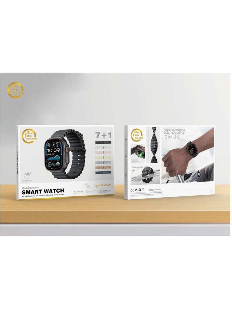 GOLDEN PLUS Smart Watch Waterproof with 7 Interchangeable Straps - Image 3