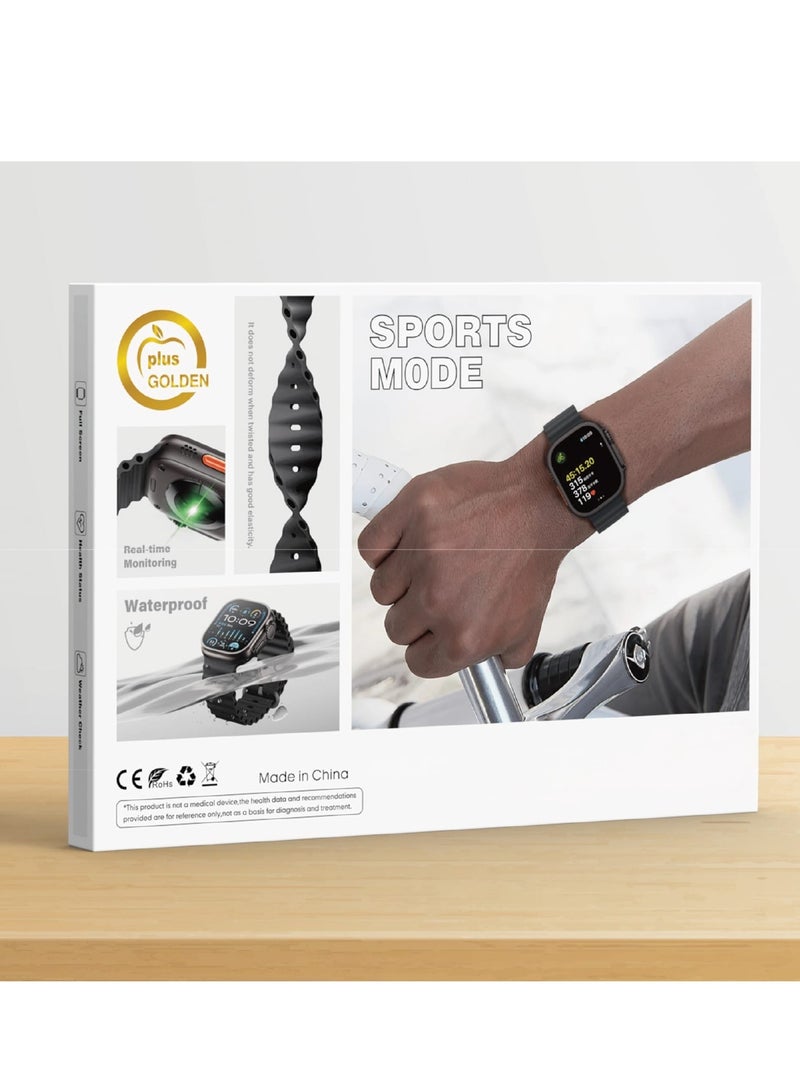 GOLDEN PLUS Smart Watch Waterproof with 7 Interchangeable Straps - Image 4