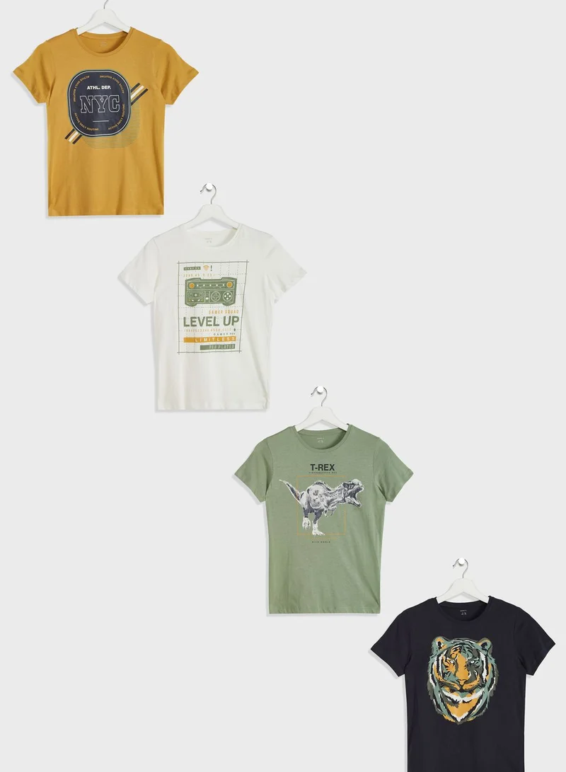 NAME IT Kids 4 Pack Graphic T-Shirt