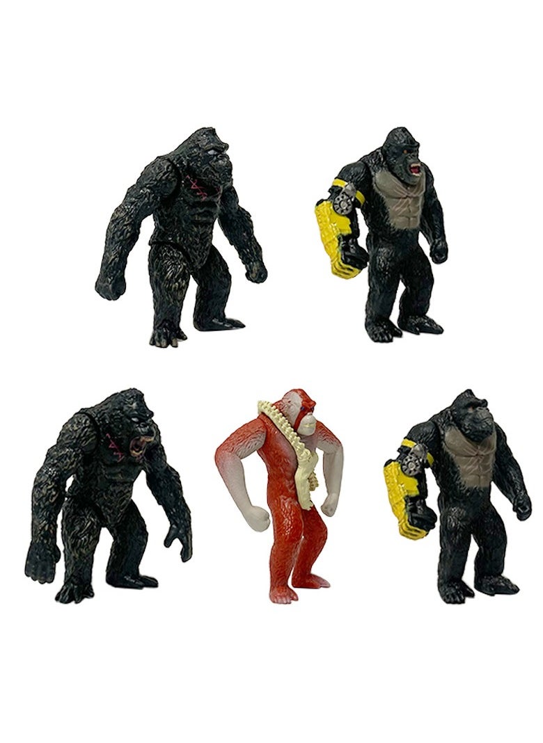 New 2nd generation Godzilla vs. King Kong 2 Color Star Evolution Edition 5 models of King Kong gorilla figurine models and ornaments