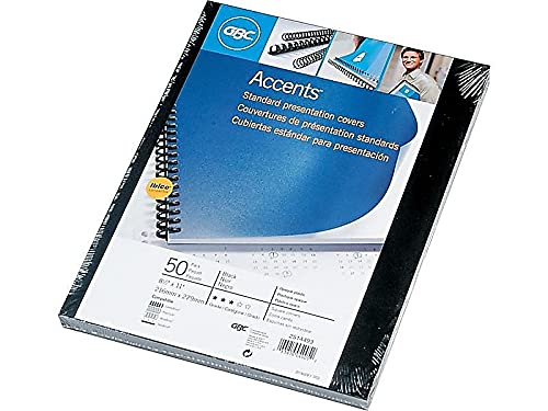 GBC أغطية تقديم قياسية من GBC، بدون نافذة، زوايا مربعة، سوداء، 50 قطعة في العلبة (2514493) - Image 2